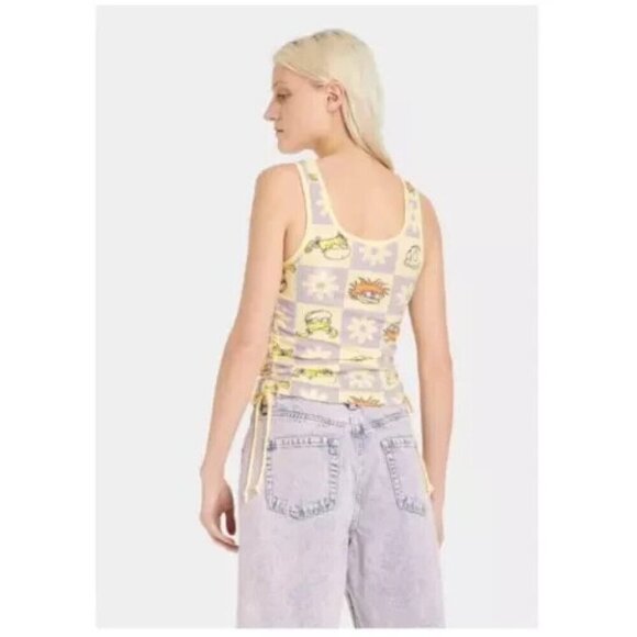 Rugrats 90s Retro Nickelodeon Yellow Graphic Tank Top - Picture 4 of 6
